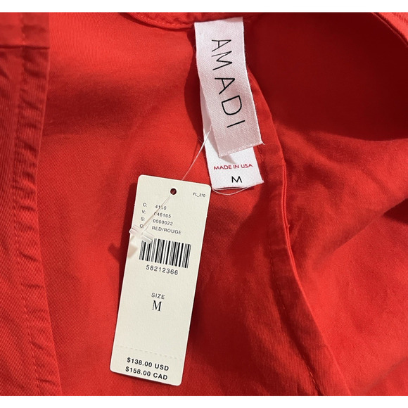 Anthropologie Amadi Robe Wrap Mini Dress Size M Orange Travel Beach Vacay NWT - Picture 6 of 8